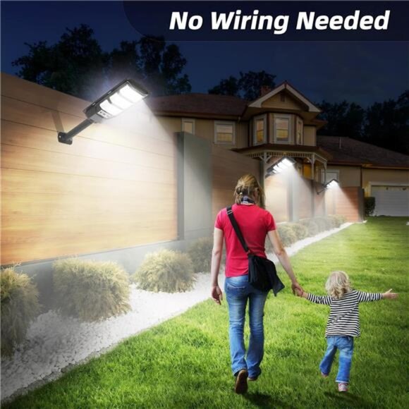 Solar Street Lights Outdoor Motion Sensor Waterproof Dusk to Dawn Yard Path Ligh - Picture 4 of 7